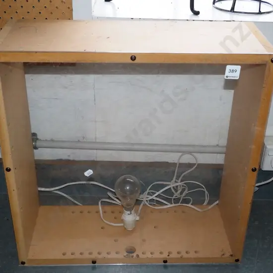 mdf and perspex light box H-500 W-500