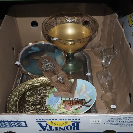 box; comport, plates, plated tray etc