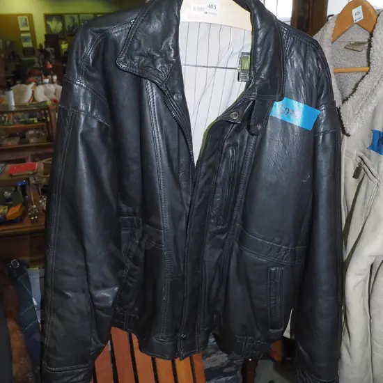 black leather XL jacket
