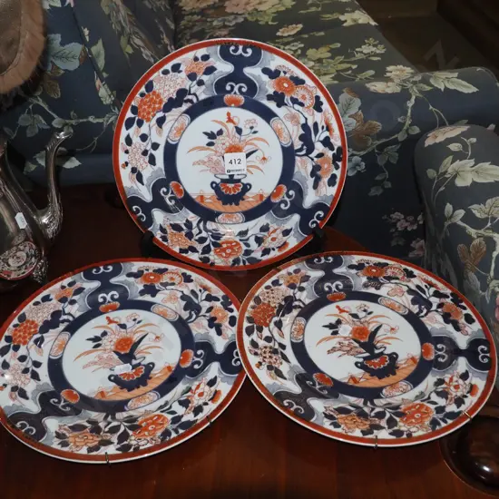 3x Imari wall chargers