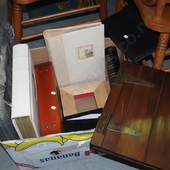 box of photo albums, photo frames 