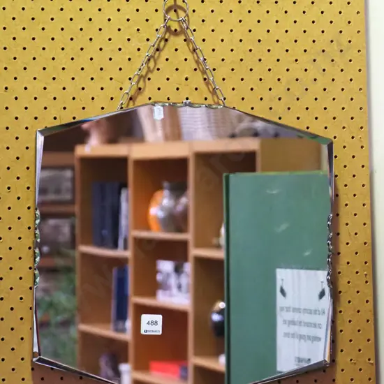 scalloped edge wall mirror