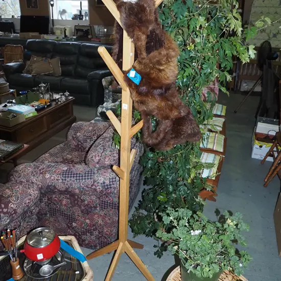 bamboo freestanding coat rack