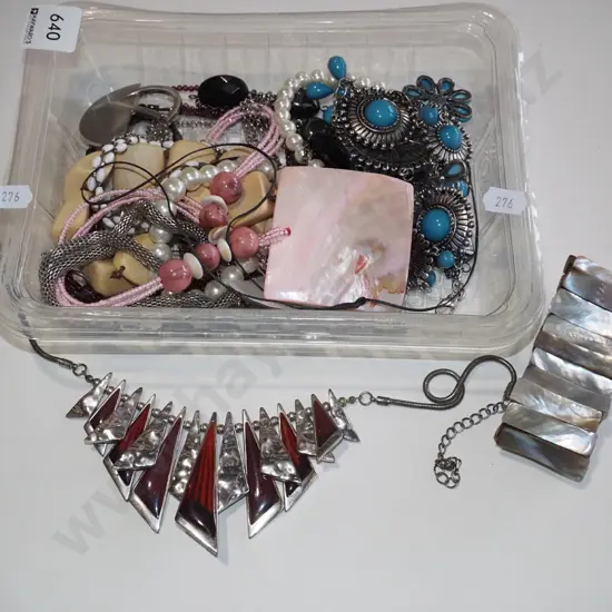 tray of costume jewellery