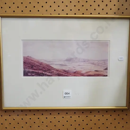 framed historic print - Taieri plains