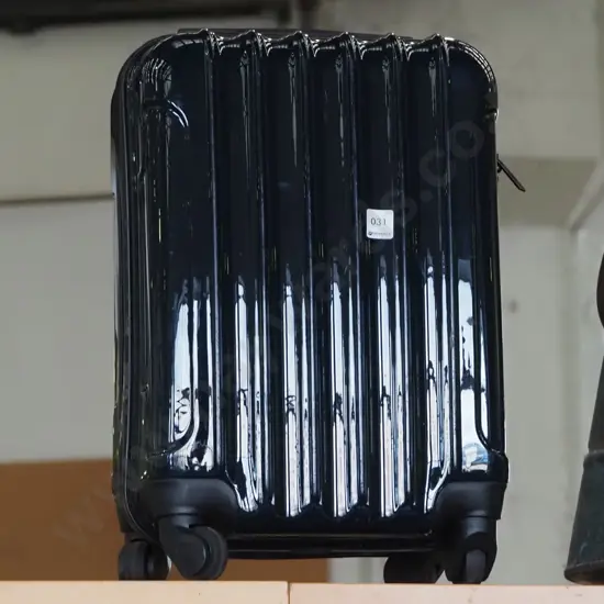 blue hard carry-on suitcase