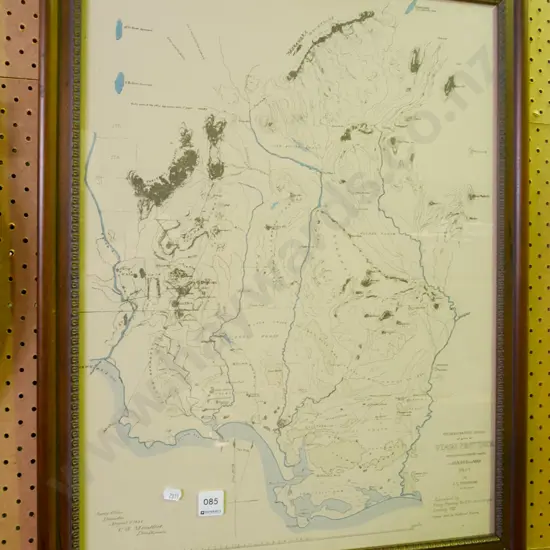 framed map - Otago province 1857