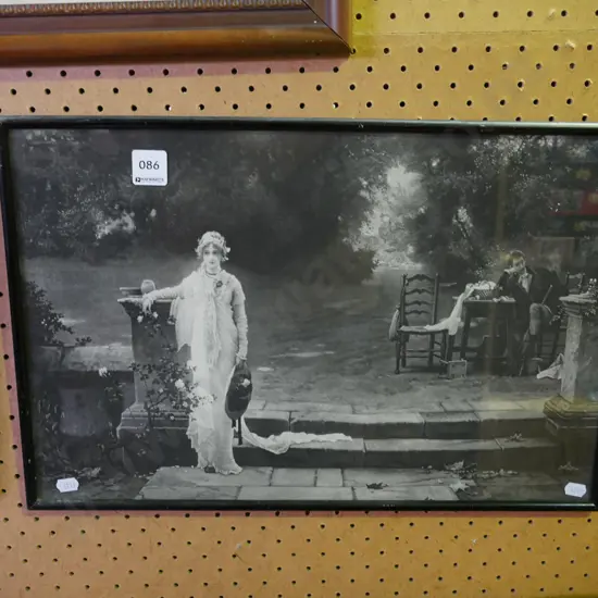 framed print - couple in garden