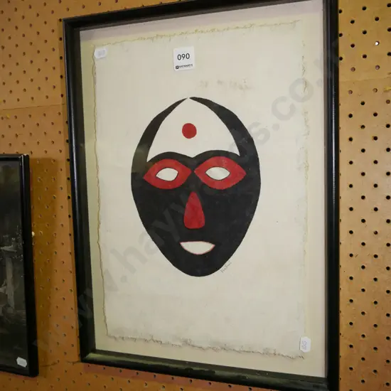 framed acrylic - mask