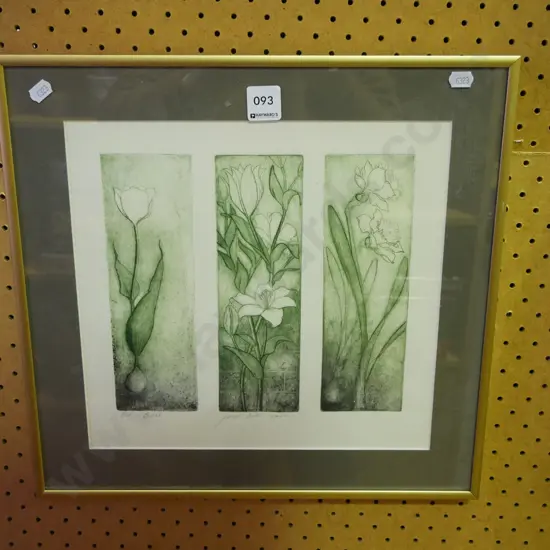 framed triptych - spring bulbs