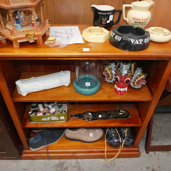 small pine adjustable bookcase H-910 W-870 D-320