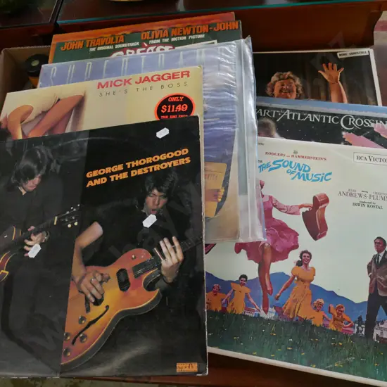LP records - Mick Jagger, Supertramp, etc.