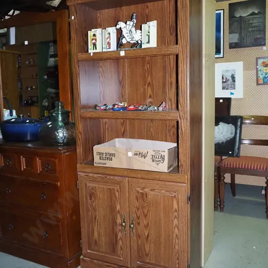 mdf faux wood veneer cupboard/bookcase H-1820 W-760 D-330