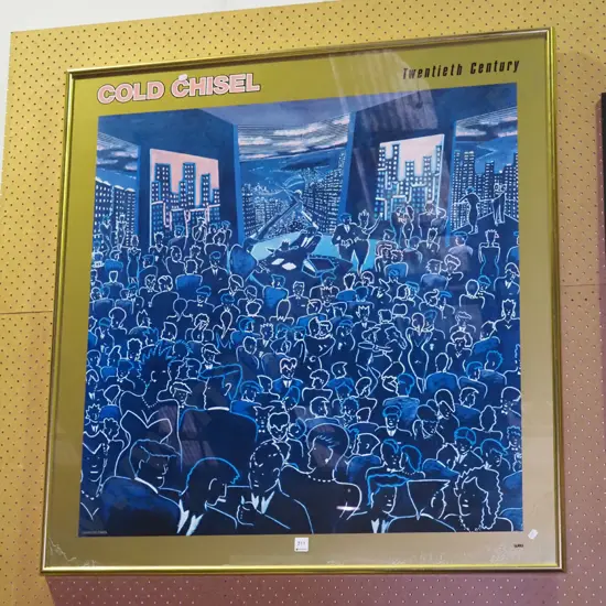 framed Cold Chisel 20th Century promo poster
