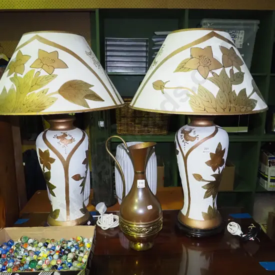 copper and brass ewer vase H-400