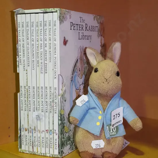 Peter Rabbit soft toy and slip-cased book collection