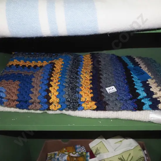 woollen blanket and crochet blanket