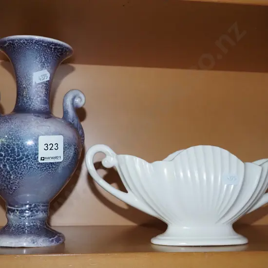 lustre vase and one other vase