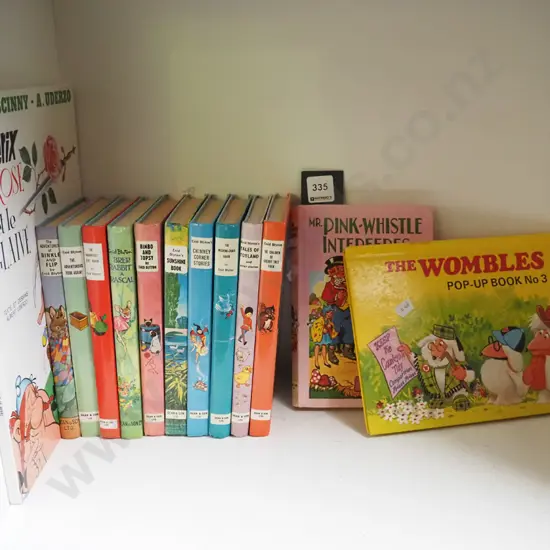 shelf of children's books