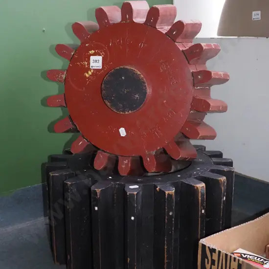 2 wooden cog foundry forms