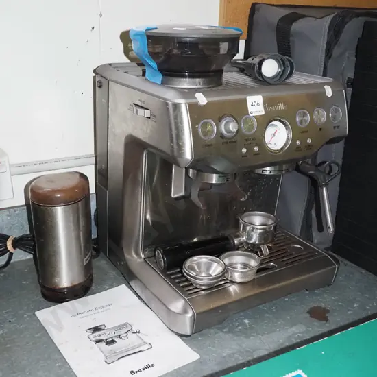 Breville Barista Express espresso machine with grinder