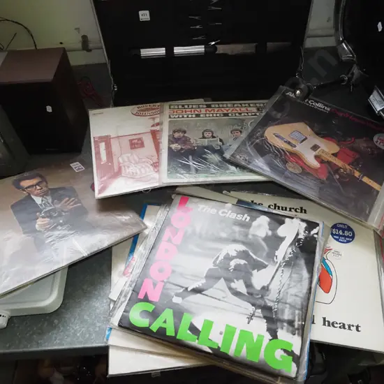 LPs; the Clash, Stevie Wonder etc