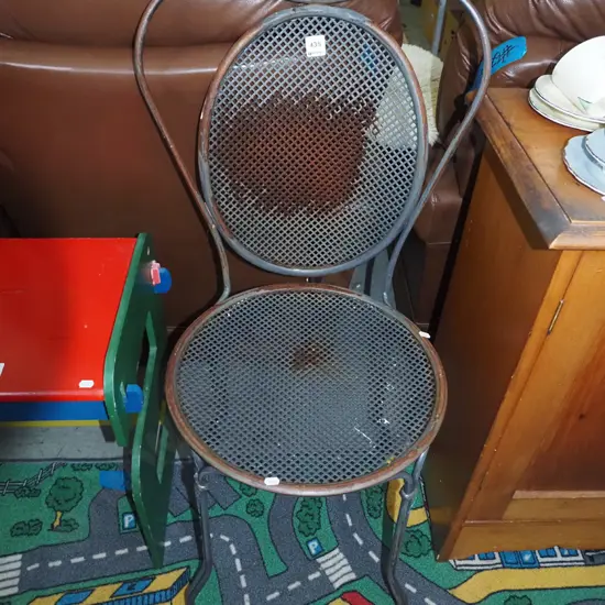 wrought metal outdoor chair