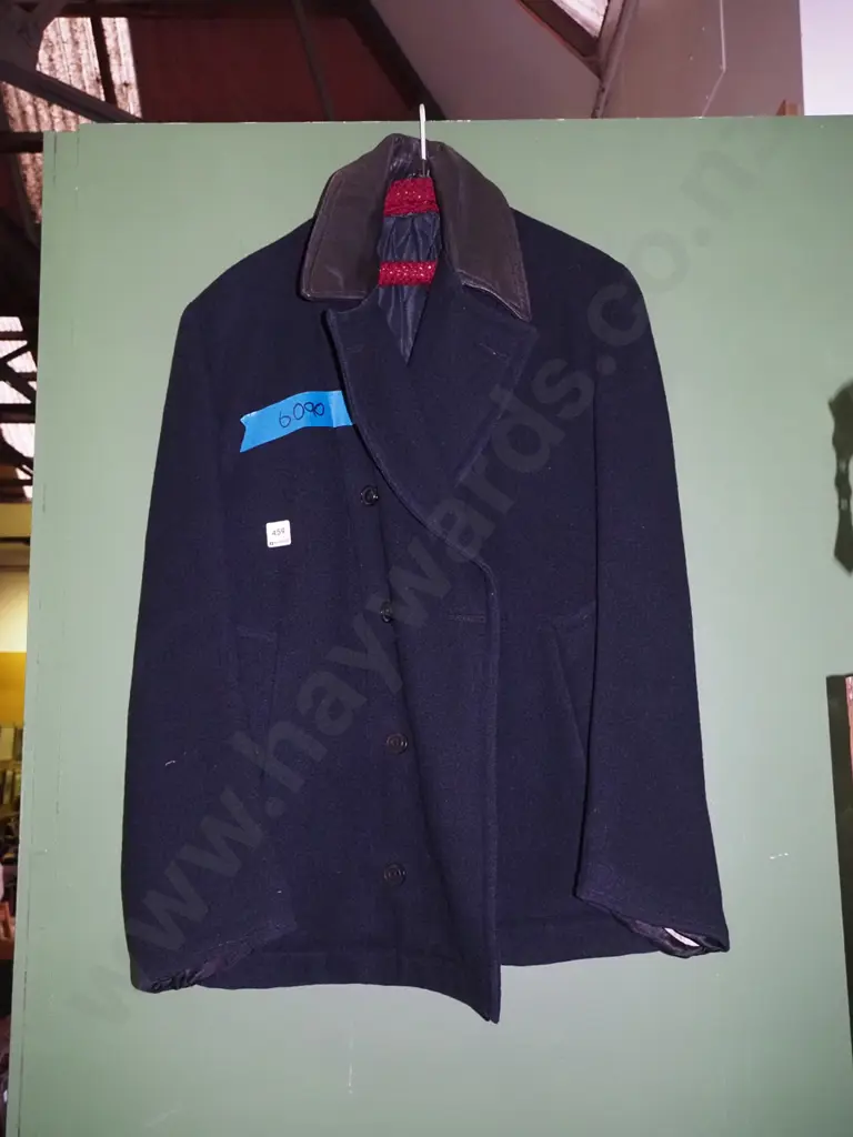 gents blue woollen pea coat Image 1++