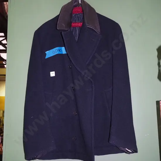 gents blue woollen pea coat