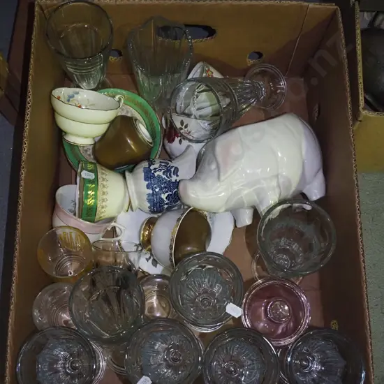 box; parfait glasses, ceramic planter etc