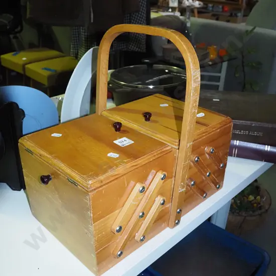 wooden sewing concertina