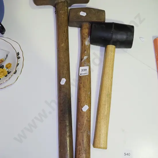 2 loing heavy hammers, rubber mallet