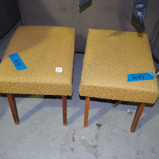 pair of matching footstools