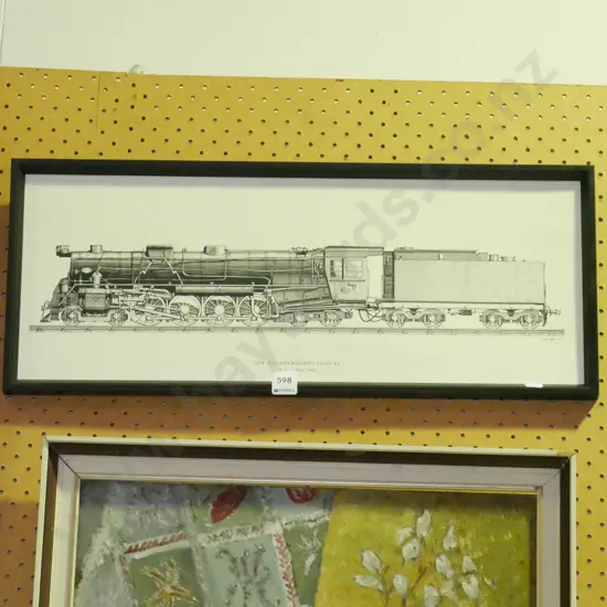 framed locomotive print