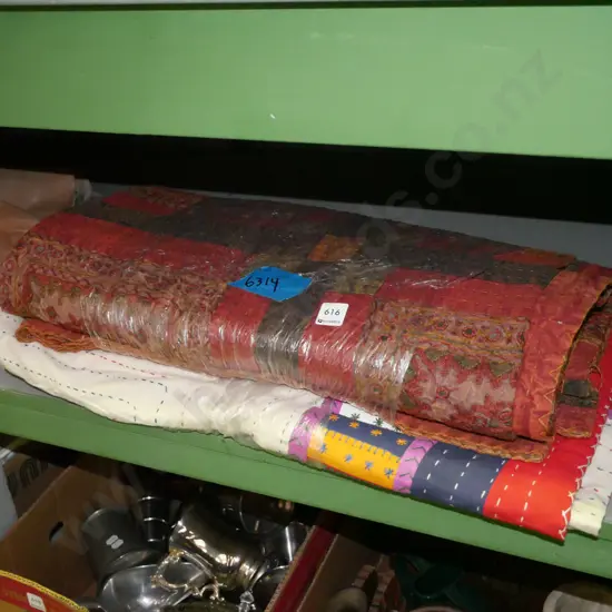 2 Indian patchwork bed covers