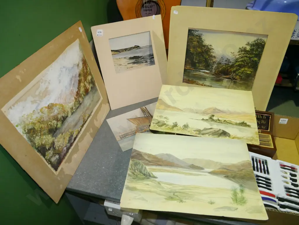 various unframed watercolours Image 1++