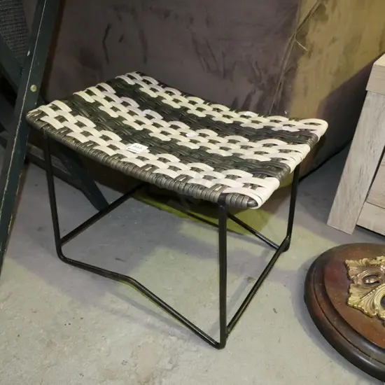 woven plastic footstool
