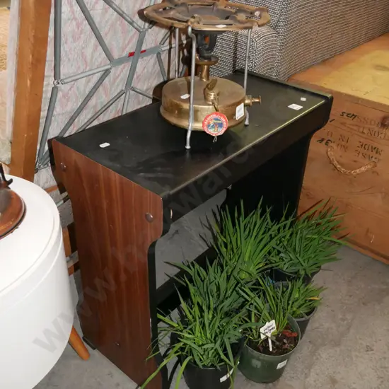 faux wood & vinyl stool