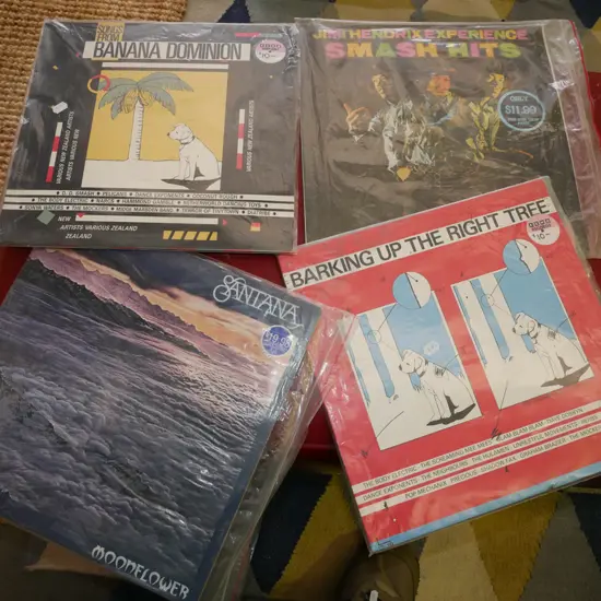 LPs; Jimmy Hendrix, Santana & 2 NZ compilations 