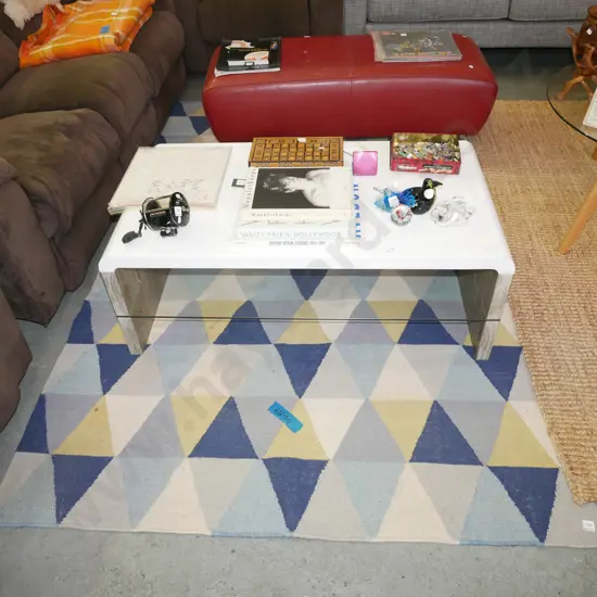 woven geometric floor mat L-2370 W-1560