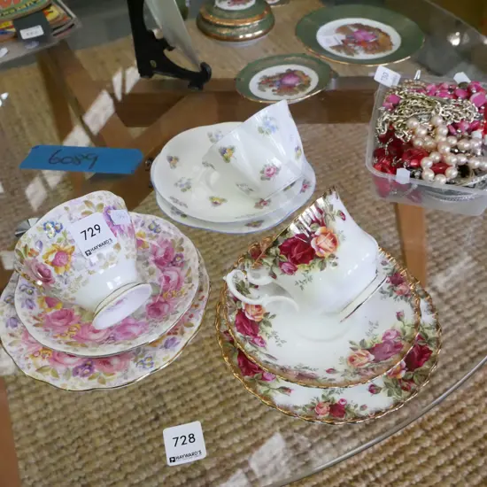 2x Royal Albert & 1 x Shelly trios