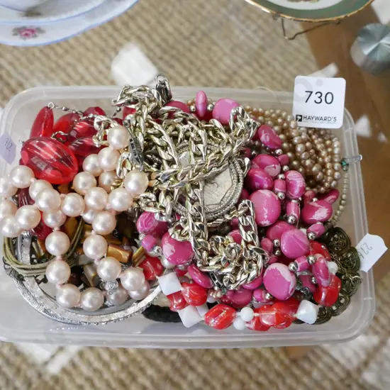 tray of costume jewellery