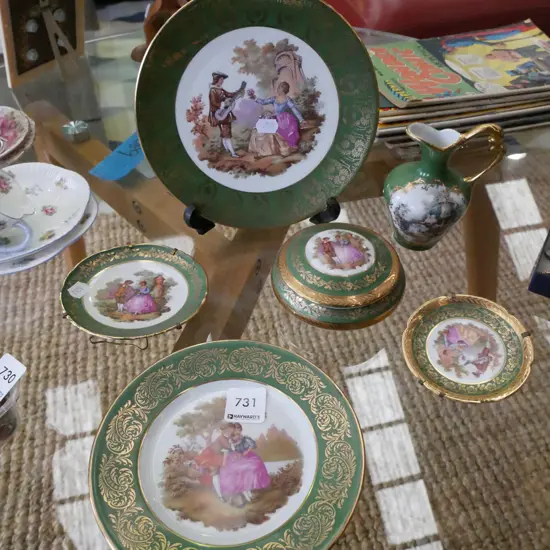 Limoges items, small plates, trinket box etc
