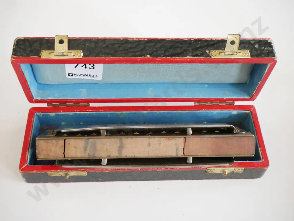 cased charomonica, harmonica Image 1++