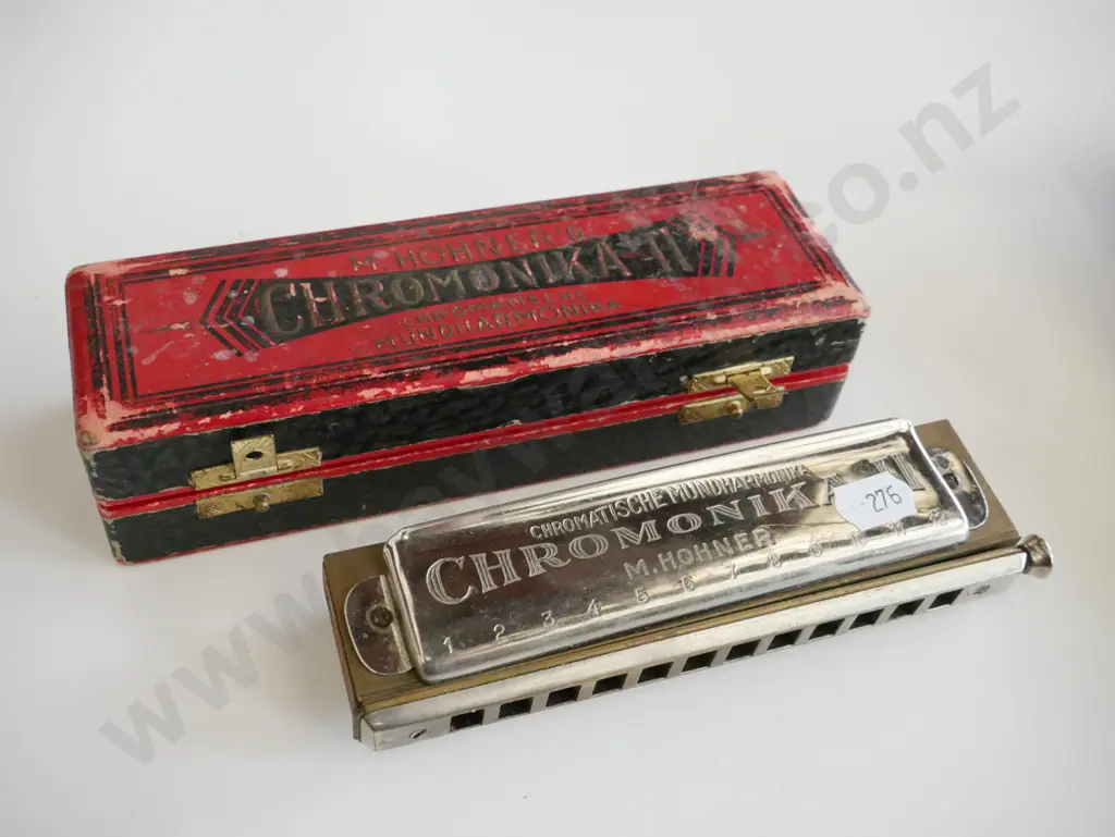 cased charomonica, harmonica Image 1++