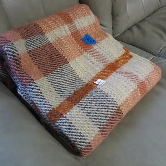 checked woollen blanket