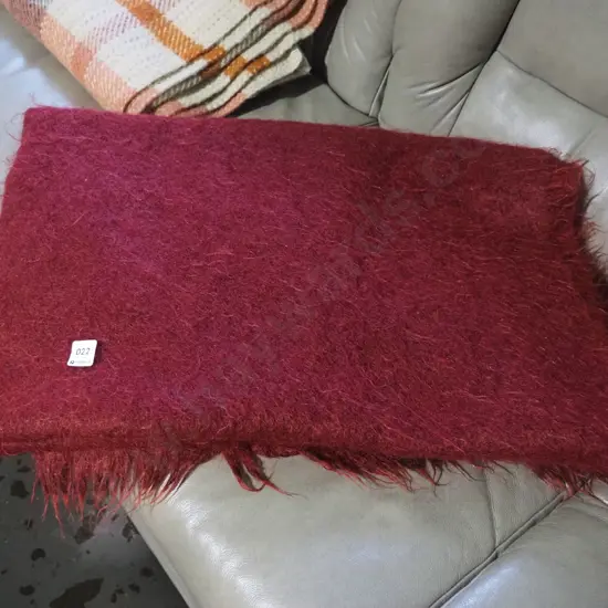 red mohair blanket
