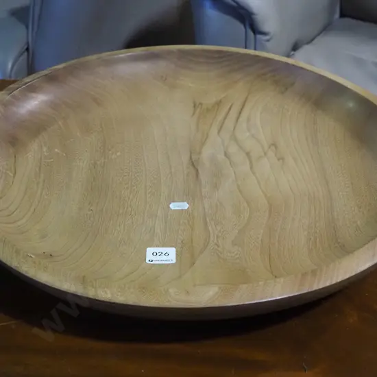 large turned wood fruit bowl Diam-460