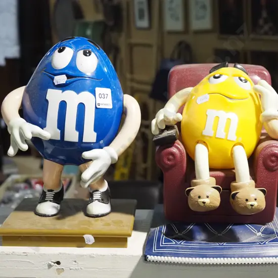 2x M&M promotional dispensers