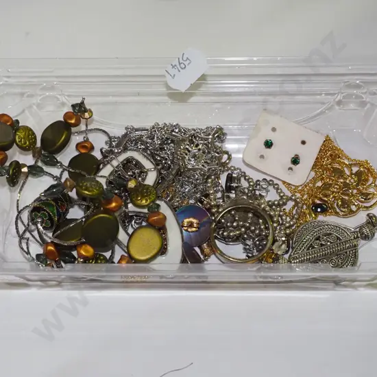 tray of costume jewellery